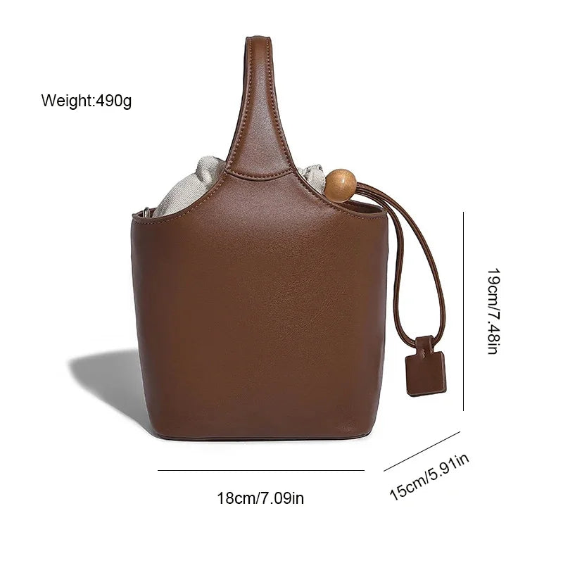 Women's Vegetable Handbag 2024 Large Capacity Bucket Commuting Fashion Shoulder Crossbody Flower Basket Bag