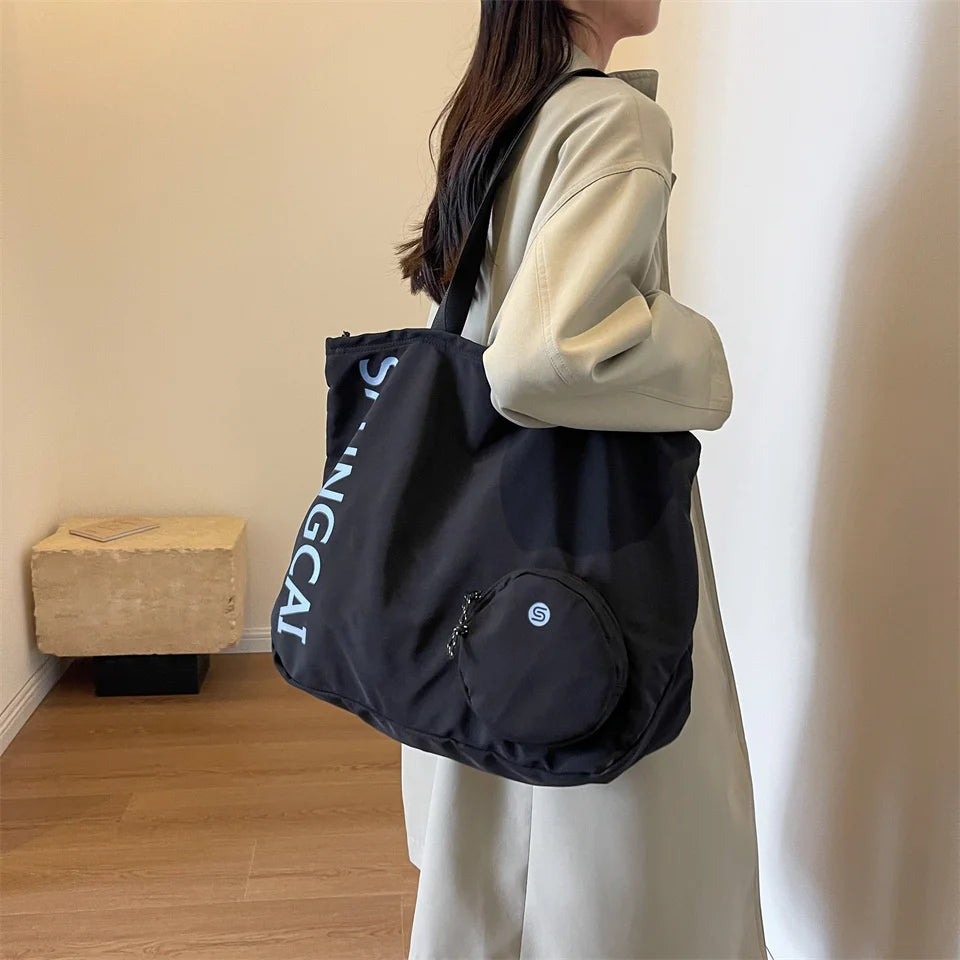 Women's Versatile Canvas Crossbody Bags Large-capacity Female Leisure Simplicity Handbags Ladies Retro Fashion Shoulder Bags
