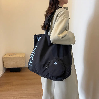 Women's Versatile Canvas Crossbody Bags Large-capacity Female Leisure Simplicity Handbags Ladies Retro Fashion Shoulder Bags