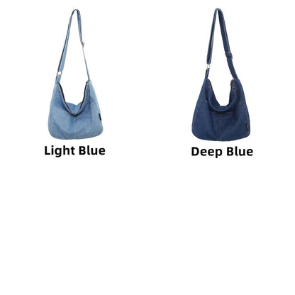 Women's Versatile Denim Cloth Crossbody Bags Large-capacity Female Leisure Handbags Ladies Retro Fashion Shoulder Bags