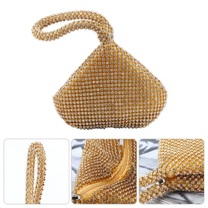 Women's for Triangle Glitter Handbag Purse Clutch Evening Luxury Bags Party Prom