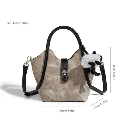 Women's hand 2024 new small tote high quality women's commuter shoulder retro high-end portable crossbody bag