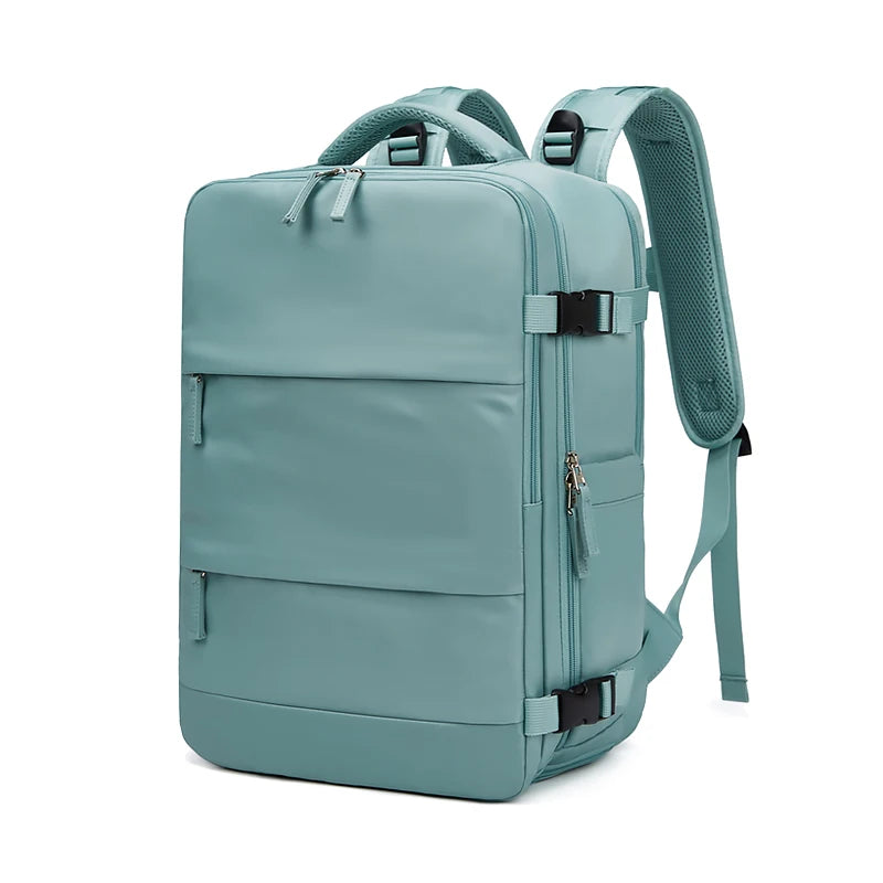 Women travel Backpack Teenage girl USB charging Business Laptop Backpack With shoe bag 15.6 inch waterproof school Backpack