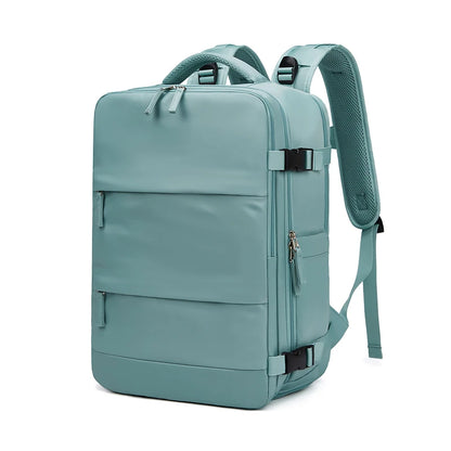Women travel Backpack Teenage girl USB charging Business Laptop Backpack With shoe bag 15.6 inch waterproof school Backpack