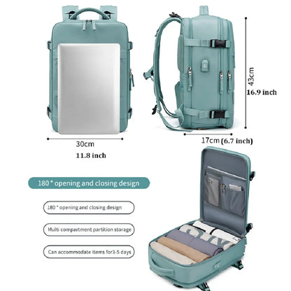 Women travel Backpack Teenage girl USB charging Business Laptop Backpack With shoe bag 15.6 inch waterproof school Backpack