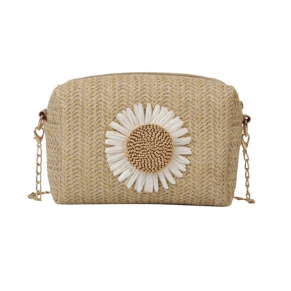 Womens Crossbody Bag Fashion Summer Straw Shoulder Bags Chain Beach Tote Phone Pouch for Girls Women Ladies