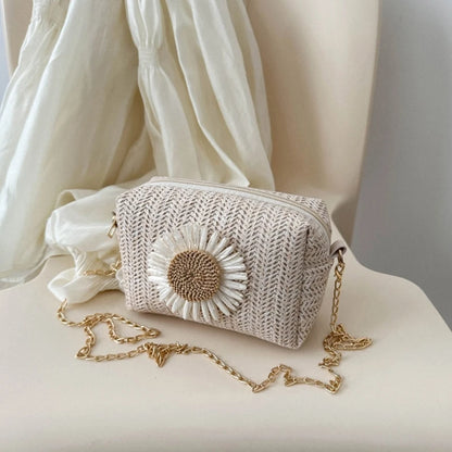 Womens Crossbody Bag Fashion Summer Straw Shoulder Bags Chain Beach Tote Phone Pouch for Girls Women Ladies