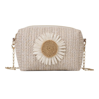 Womens Crossbody Bag Fashion Summer Straw Shoulder Bags Chain Beach Tote Phone Pouch for Girls Women Ladies