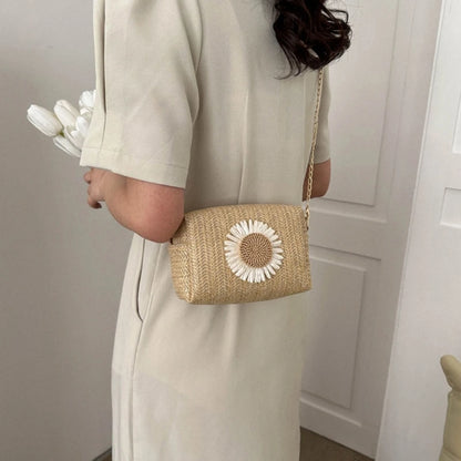 Womens Crossbody Bag Fashion Summer Straw Shoulder Bags Chain Beach Tote Phone Pouch for Girls Women Ladies