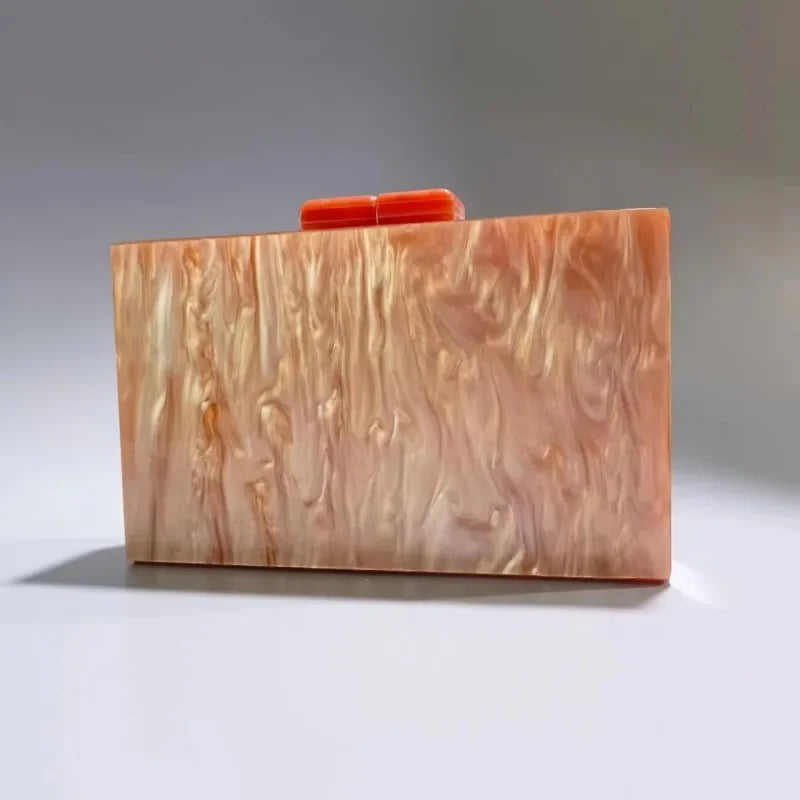 Womens Dinner Bag Pearlescent Acrylic One-shoulder Cross-body Wedding Banquet Clutch Bags High Quality Versatile Simple Style