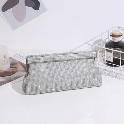 Womens Dinner Evening Handbag for Rhinestone Banquet Clutch Purse Crystal Bag Wedding Party Prom Crossbody Bag