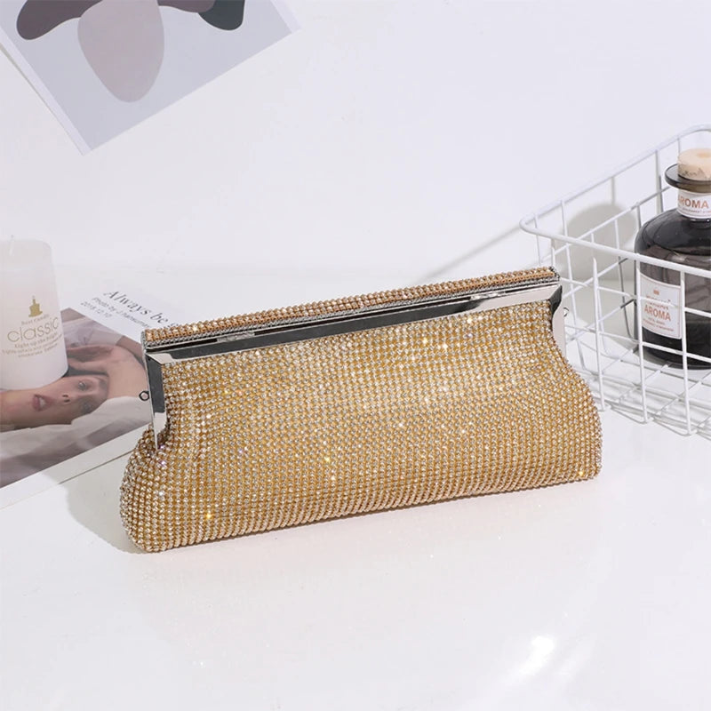 Womens Dinner Evening Handbag for Rhinestone Banquet Clutch Purse Crystal Bag Wedding Party Prom Crossbody Bag