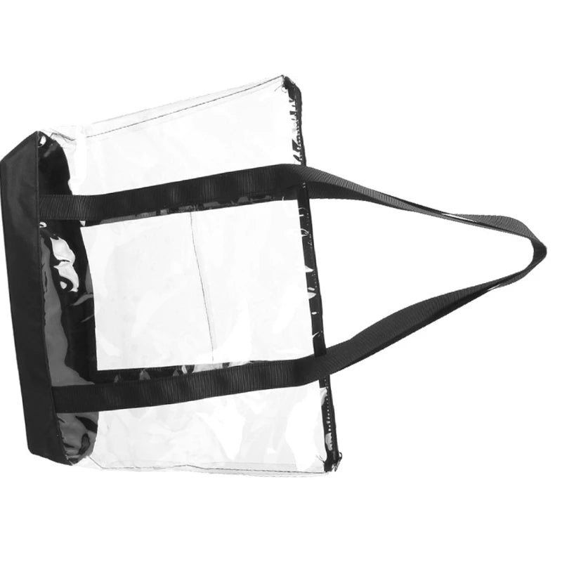 Womens Large Capacity Shopping Bag Lady Casual Shoulder Bags PVC Handbag Girl Top Handle Bag Beach Bag Transparent Bag