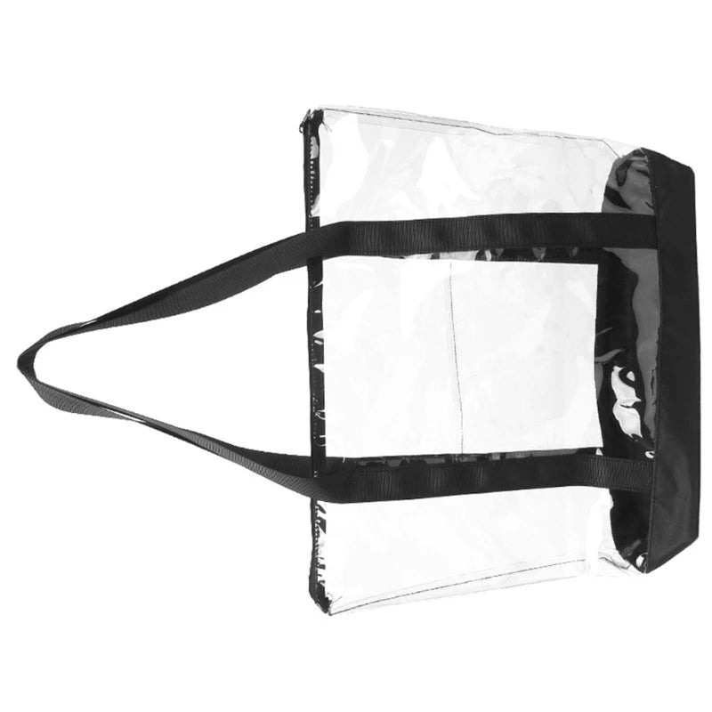 Womens Large Capacity Shopping Bag Lady Casual Shoulder Bags PVC Handbag Girl Top Handle Bag Beach Bag Transparent Bag
