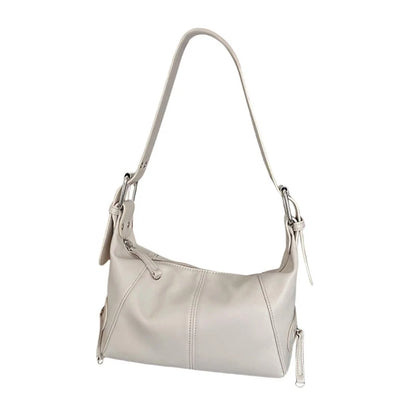 Womens Motorcyclist Handbag All-matching Shoulder Bag Stylish Underarm Bag Small Hobo Bag PU Leather Tote Casual Bag Ins