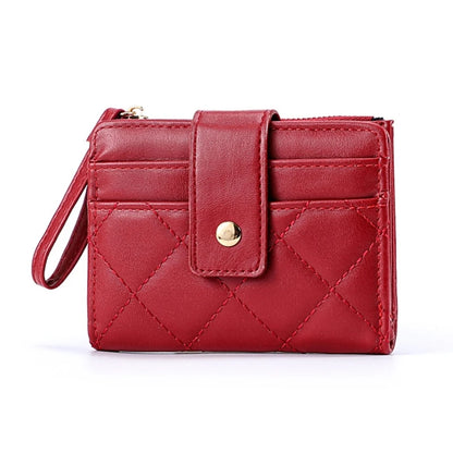 Womens Zipper Wallet for PU Leather Fashion Card Holder Girl Student Coin Purses Handbags Ladies Short Purse
