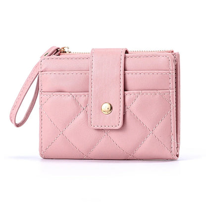 Womens Zipper Wallet for PU Leather Fashion Card Holder Girl Student Coin Purses Handbags Ladies Short Purse