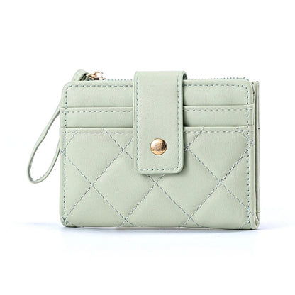 Womens Zipper Wallet for PU Leather Fashion Card Holder Girl Student Coin Purses Handbags Ladies Short Purse
