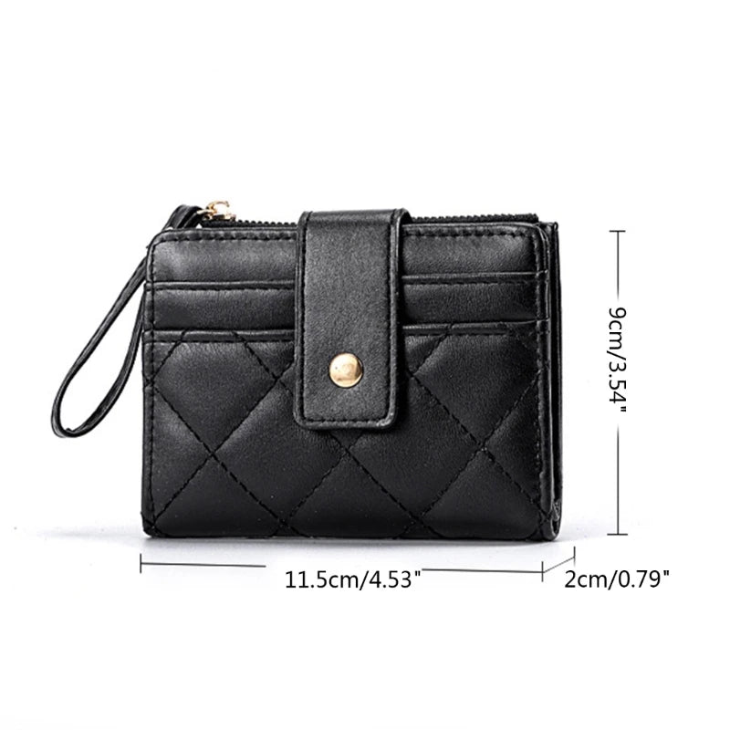 Womens Zipper Wallet for PU Leather Fashion Card Holder Girl Student Coin Purses Handbags Ladies Short Purse