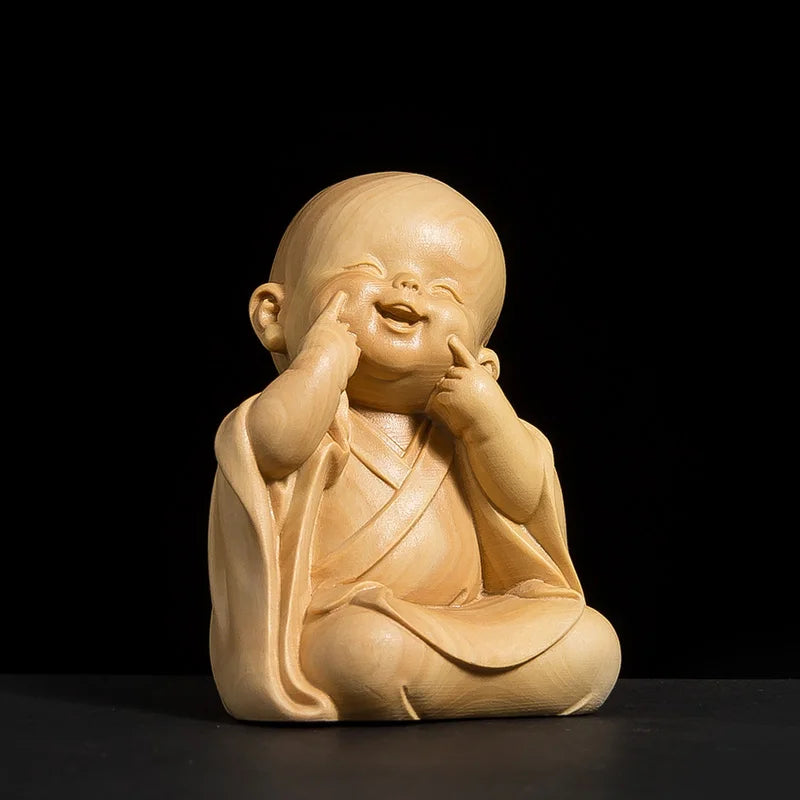 Wood Carving for Home and Car, Experience SerGuilt with the "Zen Trio, 3 No Monks