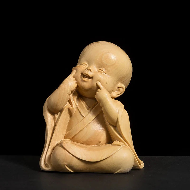 Wood Carving for Home and Car, Experience SerGuilt with the "Zen Trio, 3 No Monks