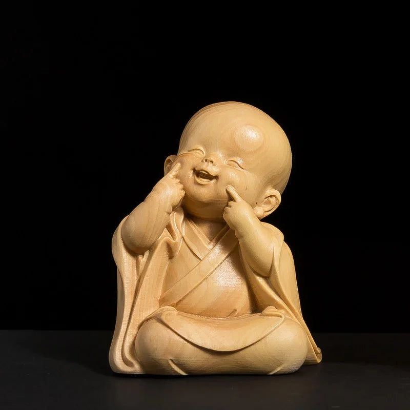 Wood Carving for Home and Car, Experience SerGuilt with the "Zen Trio, 3 No Monks