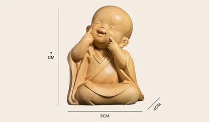 Wood Carving for Home and Car, Experience SerGuilt with the "Zen Trio, 3 No Monks