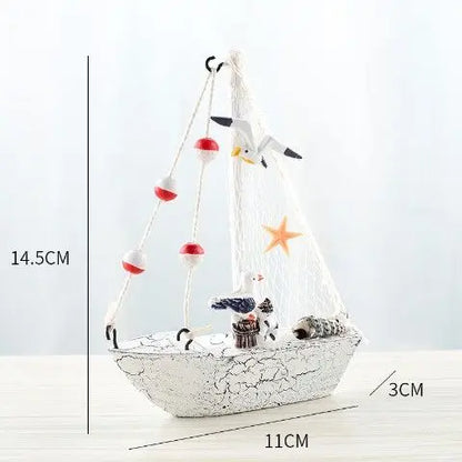 Wood Mini Sailboat Model Car Ornaments Micro Landscape Bonsai Decoration Desktop Creative Trinket Home Accessories Figurines