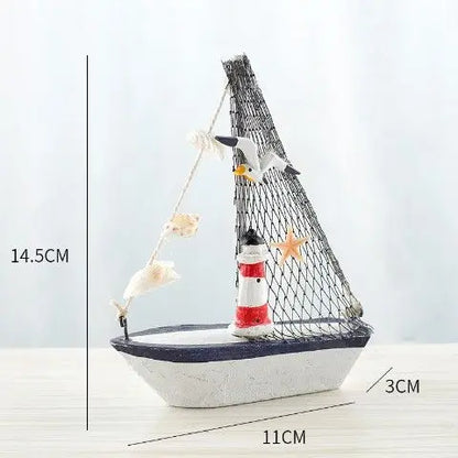 Wood Mini Sailboat Model Car Ornaments Micro Landscape Bonsai Decoration Desktop Creative Trinket Home Accessories Figurines