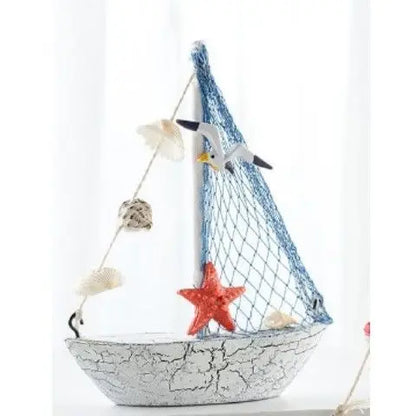 Wood Mini Sailboat Model Car Ornaments Micro Landscape Bonsai Decoration Desktop Creative Trinket Home Accessories Figurines