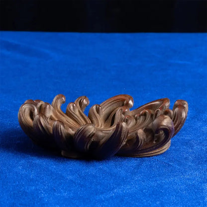 Wooden Chrysanthemum Incense Burner, Candle Holder, Meditation Ornaments for Yoga Room