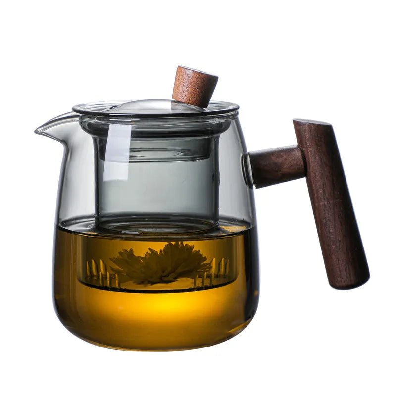 Wooden Handle Side Handle Pot Glass Cup Special for Electric Ceramic Stove High Temperature Resistance Tea Maker Yanxie Teapot