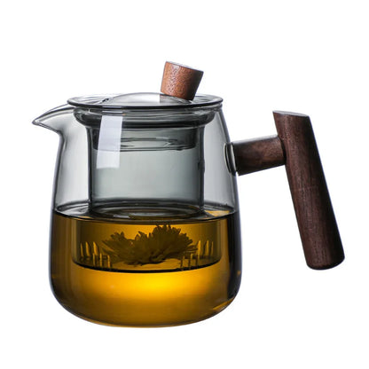 Wooden Handle Side Handle Pot Glass Cup Special for Electric Ceramic Stove High Temperature Resistance Tea Maker Yanxie Teapot