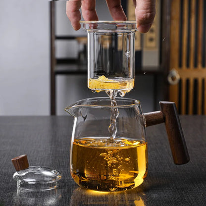 Wooden Handle Side Handle Pot Glass Cup Special for Electric Ceramic Stove High Temperature Resistance Tea Maker Yanxie Teapot