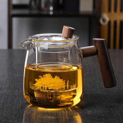 Wooden Handle Side Handle Pot Glass Cup Special for Electric Ceramic Stove High Temperature Resistance Tea Maker Yanxie Teapot