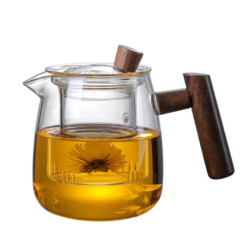 Wooden Handle Side Handle Pot Glass Cup Special for Electric Ceramic Stove High Temperature Resistance Tea Maker Yanxie Teapot