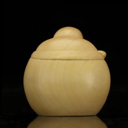 Wooden Mini Laughing Buddha Handmade Statue Chinese Buddhism Lucky Buddha Home Office Desktop Mini Decorative Statue