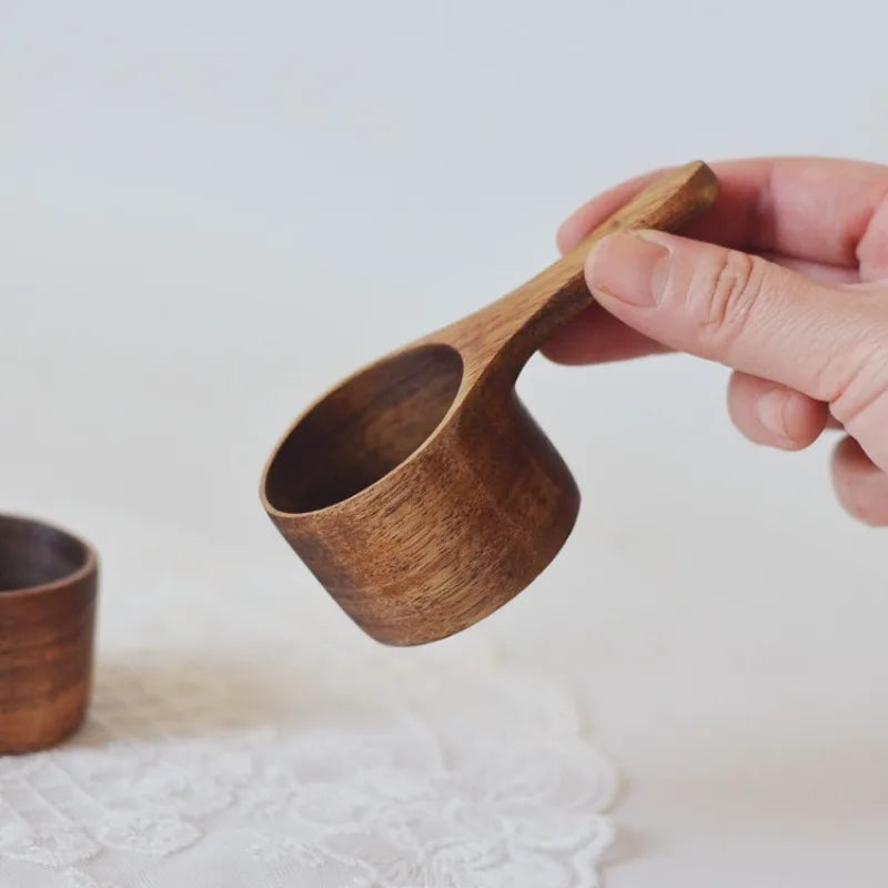 Wooden Spoon for Measuring Milk Powder Coffee Beans, Small Wooden Spoon, Kitchen Utensils, Short Handled, High Quality