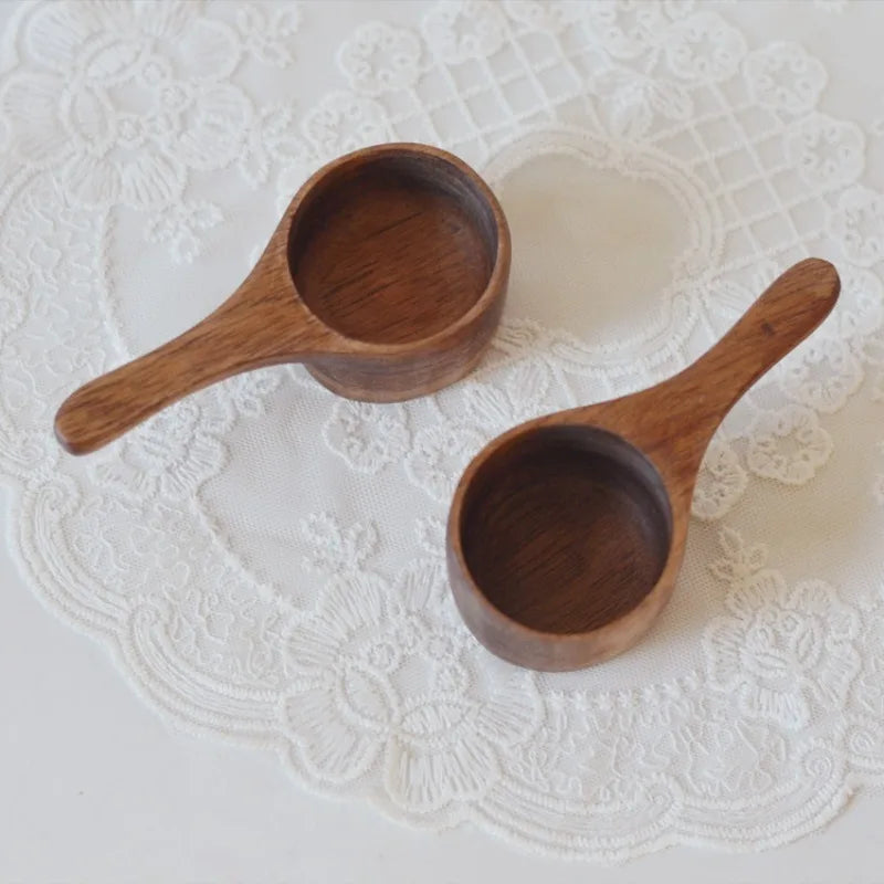 Wooden Spoon for Measuring Milk Powder Coffee Beans, Small Wooden Spoon, Kitchen Utensils, Short Handled, High Quality