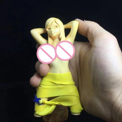 Wooden slingshot nude female figure art statue Solid wood hand carving Outdoor Toy statue Handmade small gift Free delivery