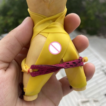 Wooden slingshot nude female figure art statue Solid wood hand carving Outdoor Toy statue Handmade small gift Free delivery