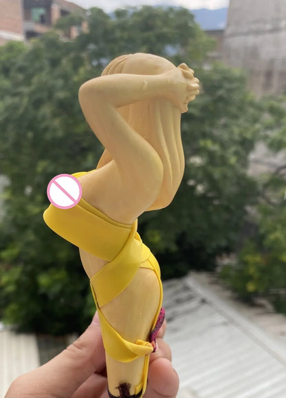Wooden slingshot nude female figure art statue Solid wood hand carving Outdoor Toy statue Handmade small gift Free delivery