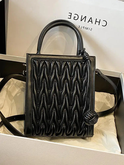 Wrinkled Handheld Small Bag for Women 2023 New Fashion Small Square Bag