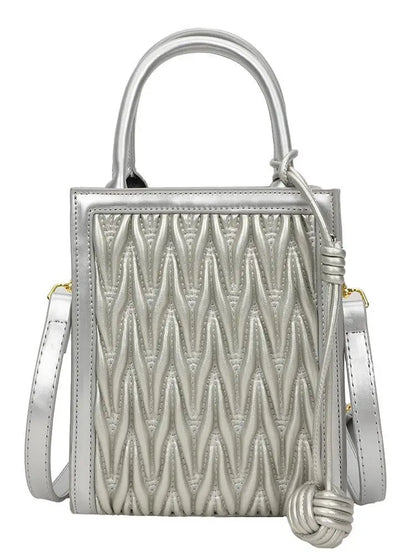 Wrinkled Handheld Small Bag for Women 2023 New Fashion Small Square Bag