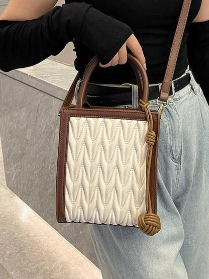 Wrinkled Handheld Small Bag for Women 2023 New Fashion Small Square Bag