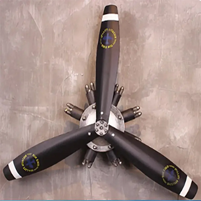 Wrought iron wall decorative mural Creative Household retro Aircraft propeller wall hanging Creativity of Metal Crafts