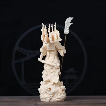 Wu God of Wealth Five Flags Guan Gong Characters Statue Resin Art Sculpture  Domineering home living room decorations