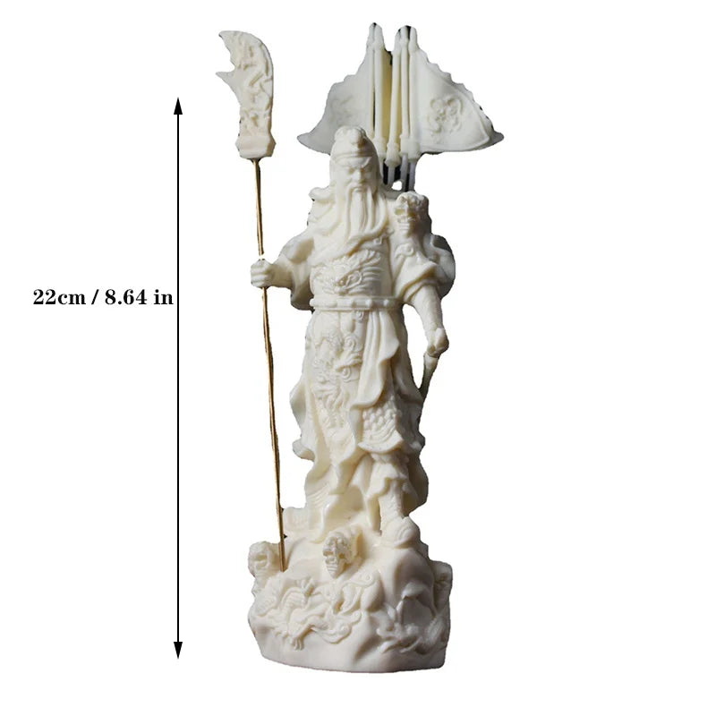 Wu God of Wealth Five Flags Guan Gong Characters Statue Resin Art Sculpture  Domineering home living room decorations
