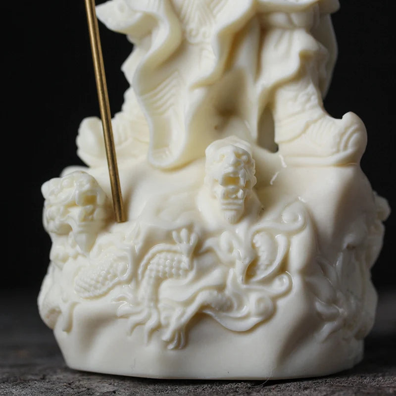 Wu God of Wealth Five Flags Guan Gong Characters Statue Resin Art Sculpture  Domineering home living room decorations