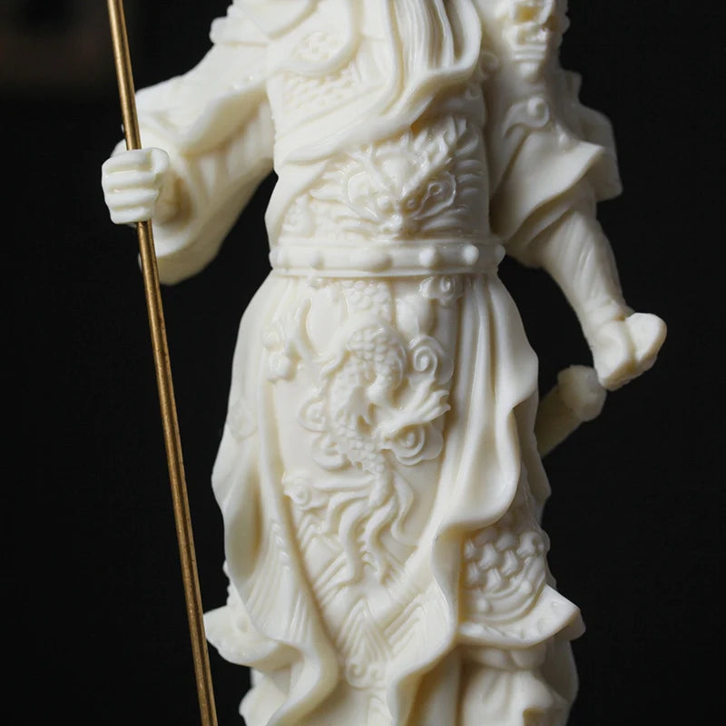 Wu God of Wealth Five Flags Guan Gong Characters Statue Resin Art Sculpture  Domineering home living room decorations